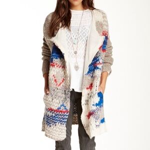 Free People Fireworks Sweater Coat